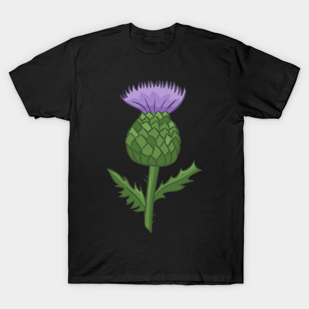 Scottish Thistle Flower T-Shirt by SunburstGeo